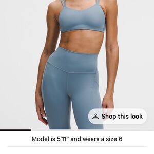 Lululemon Sports Bra 6 and Align Legging’s 4 Set- Blue Steel